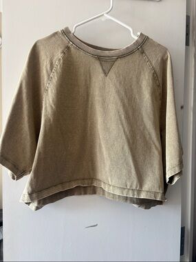 Zara Vintage Taupe Crewneck Sweatshirt